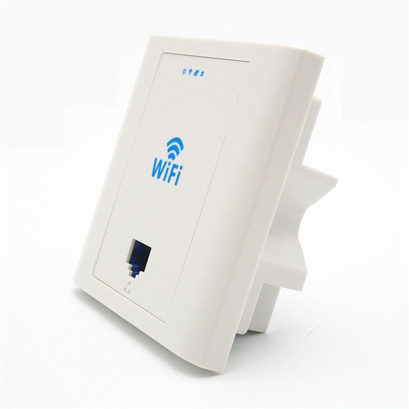 48VPW303 White 300Mbps In Wall Hotel AP Access Point POE Output 48V Standard for Hotel, Home, Office