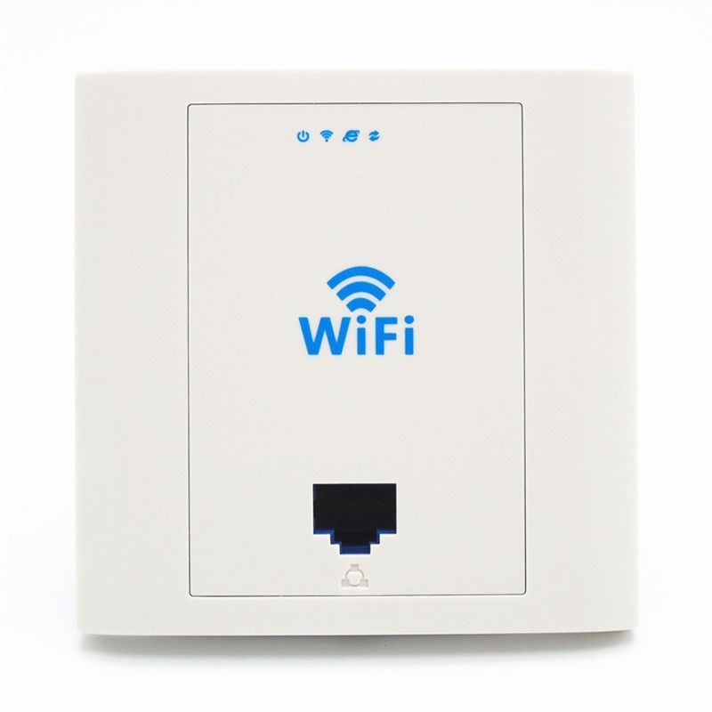 48VPW303 White 300Mbps In Wall Hotel AP Access Point POE Output 48V Standard for Hotel, Home, Office