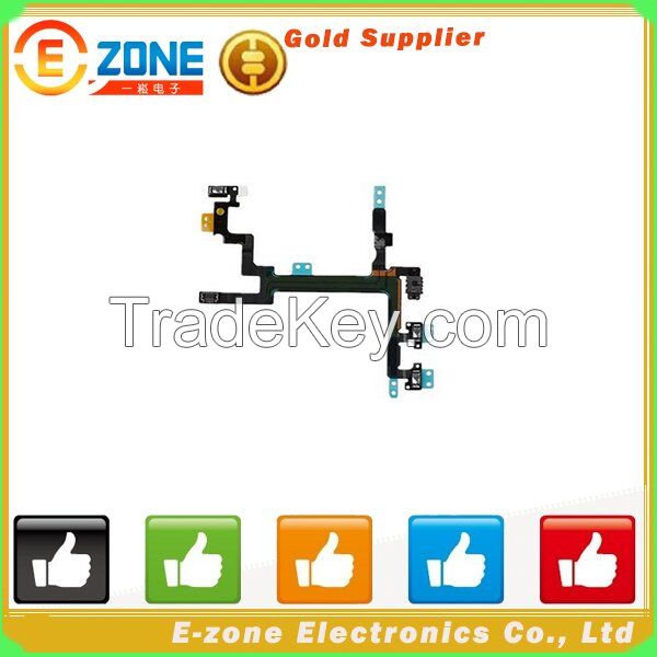 Power Button Switch On Off Flex Cable Replacement Part for iPhone 5 5G mobile phone flex