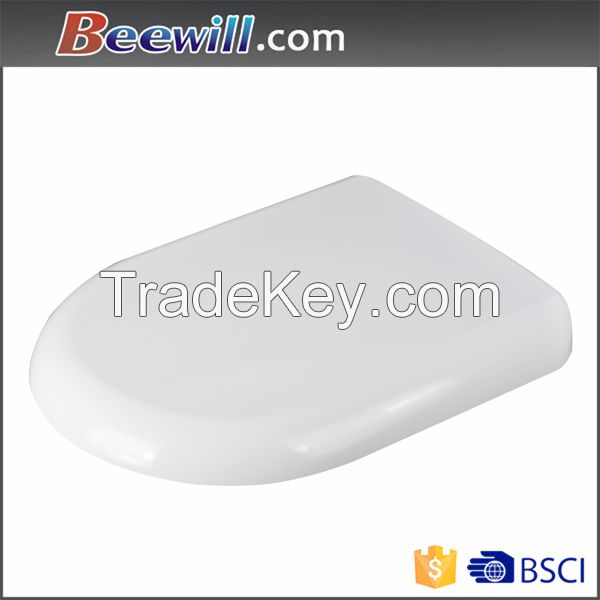 Thermoset plastic / urea/ duroplast masterial WC slow close D shape toilet seat replacement of brands toilet seat cover