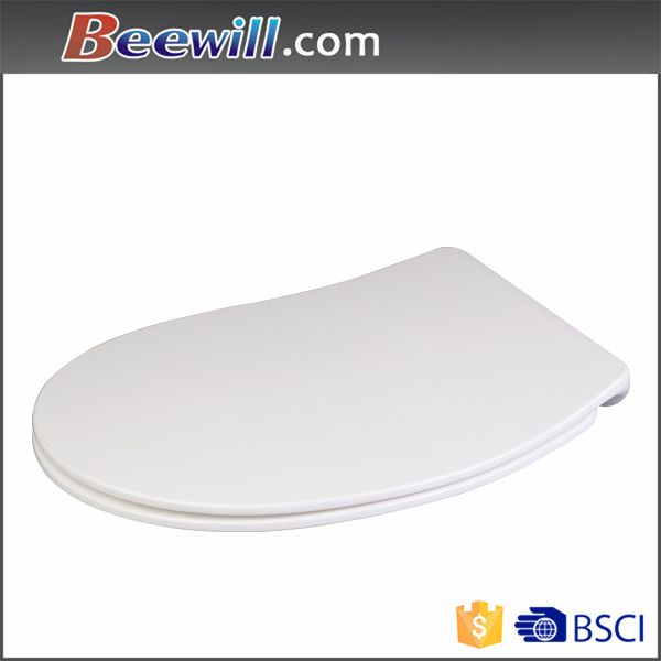 China modern slim design flat thin soft close duroplast toilet seat uf wc seat with quick release easy clean hinge