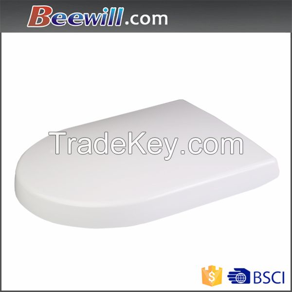 Thermoset plastic / urea/ duroplast masterial WC slow close D shape toilet seat replacement of brands toilet seat cover