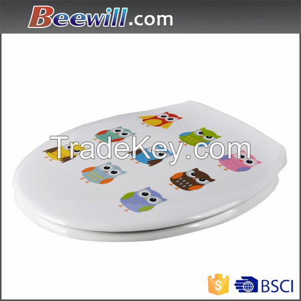 Decoration toilet seat,  DIY printing toilet seat,pattern can be customized  bidet toilet seat for design bathroom