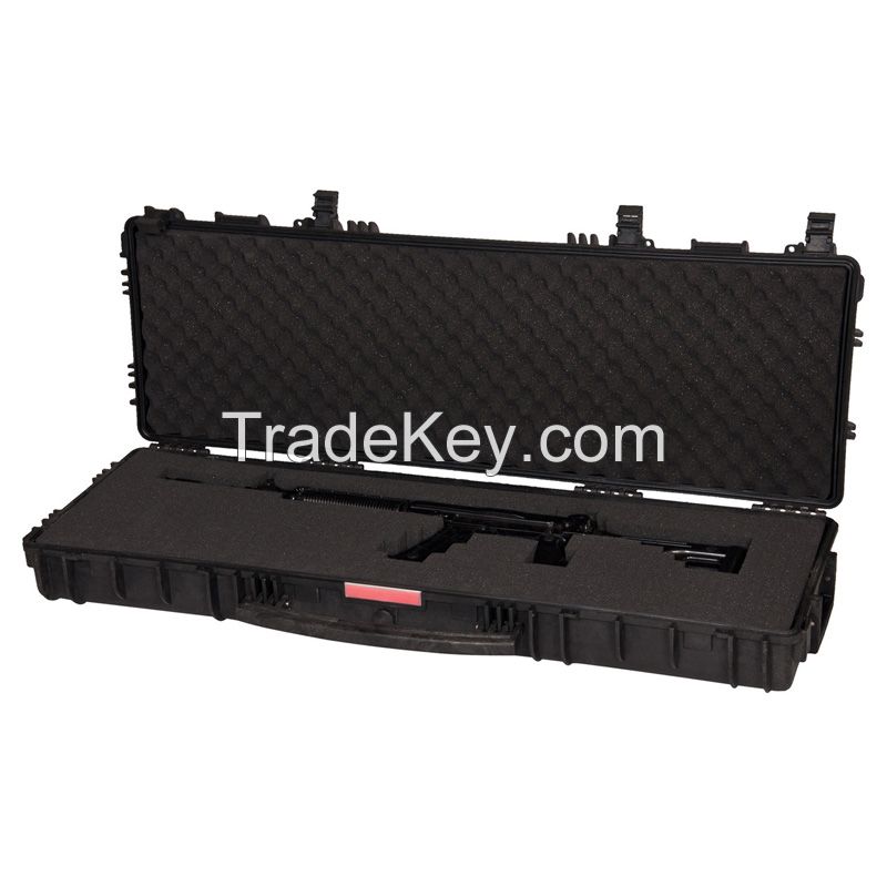 China Waterproof IP67 Pelican Style Long Gun Rifle Case Plano Gun Guard AW Tactical Case with Wheels