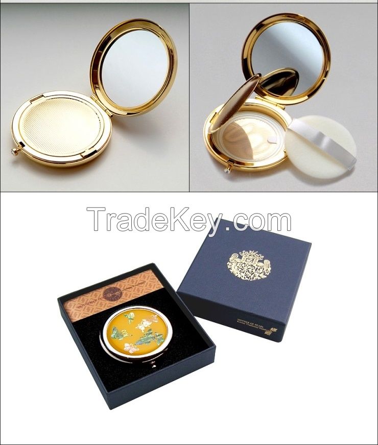 Inlaid with Mother of Pearl Paper Powder Puff -Butterfly, Korean Antique Mother of Pearl handcraft