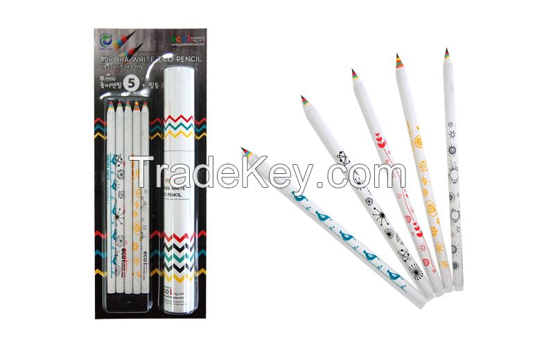 Ecoi - Aurora White Paper Pencil Tube Set (5PCS)