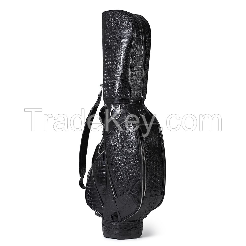 custom-made crocodile skin luxury golf bag