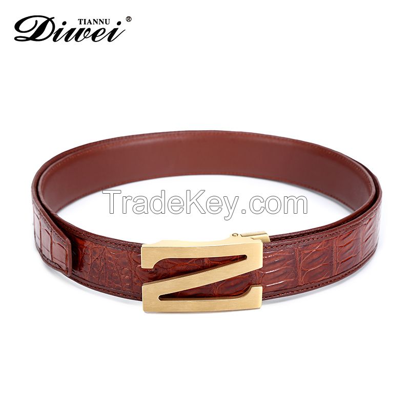 High-end Custom Genuine leather alligator belt, crocodile skin belt