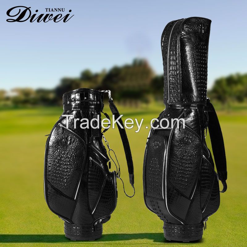 custom-made crocodile skin luxury golf bag