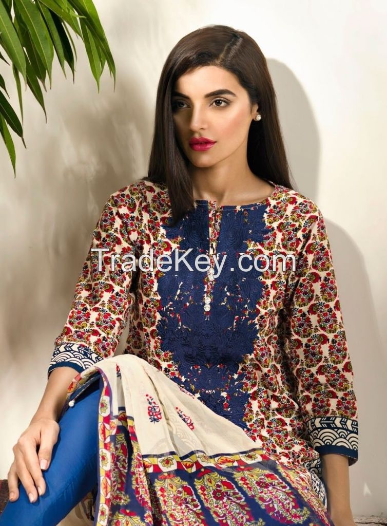 khaadi embroidered dresses (cambric collection 2015)