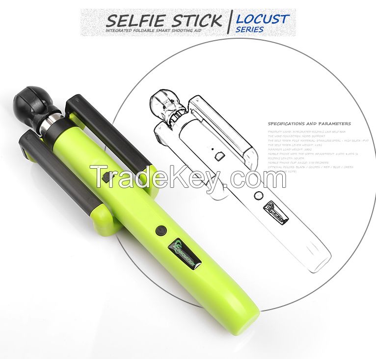 2015 popular selfie stick D11-2 selfie sticks with Bluetooth shutter