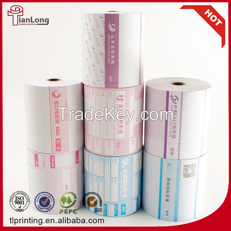 Logo printed thermal paper rolls for movie ticket