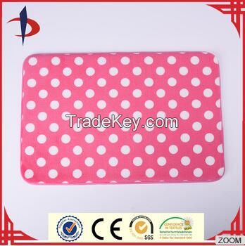 Lovely Custom Dot Printed Memory Foam Floor Mat