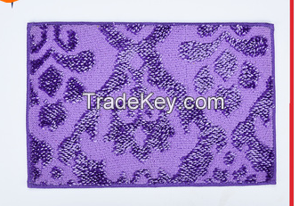 Romantic Purple Eco-friendly Jacquard Chenille Bath Tup Mat