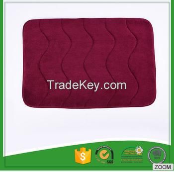 Wave embossed non slip bathroom tub mat