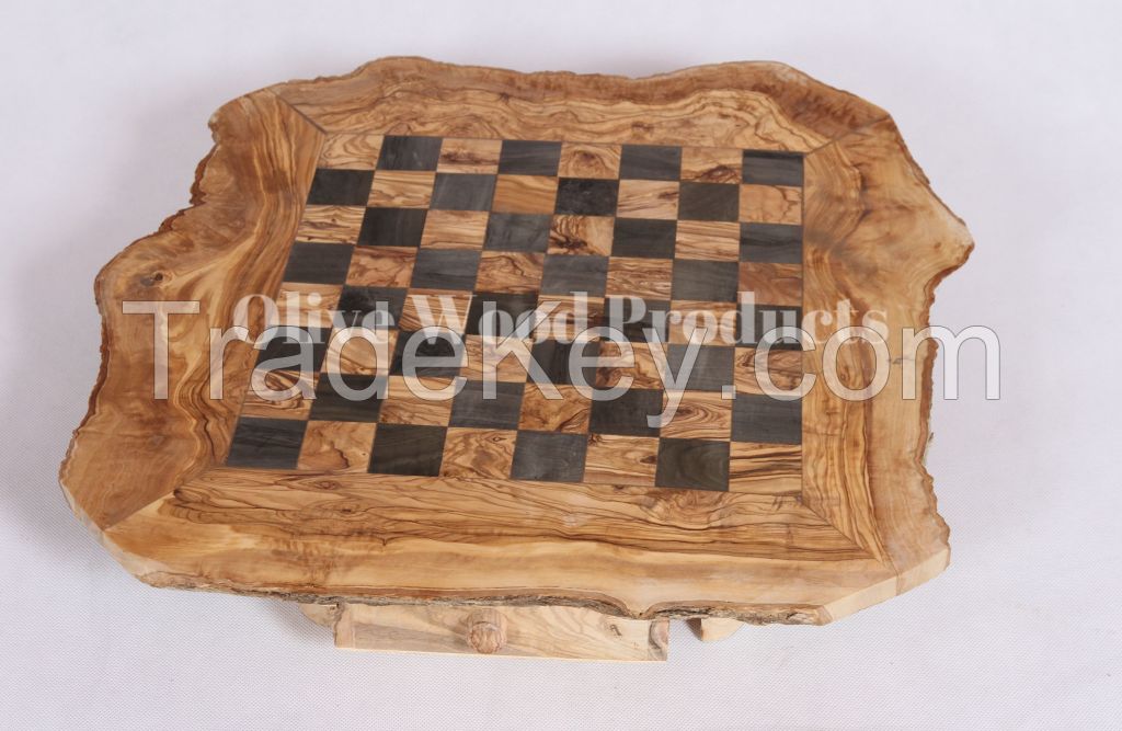 olive wood chess board