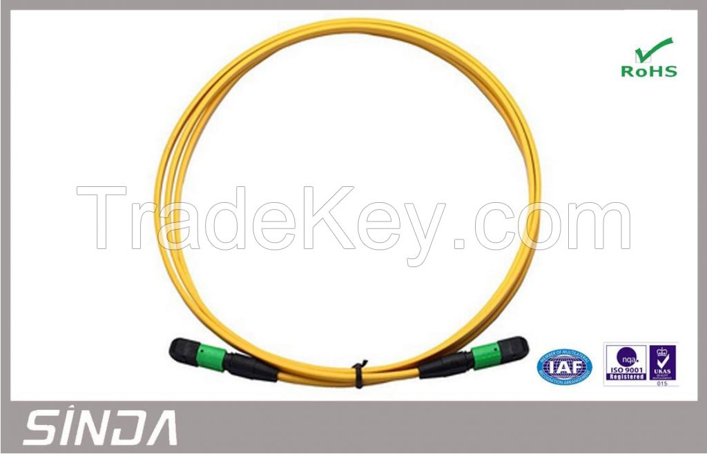 2.0mm OM3 Fiber Optic Patch Cord 4 / 8 / 12 / 24 Fiber MPO