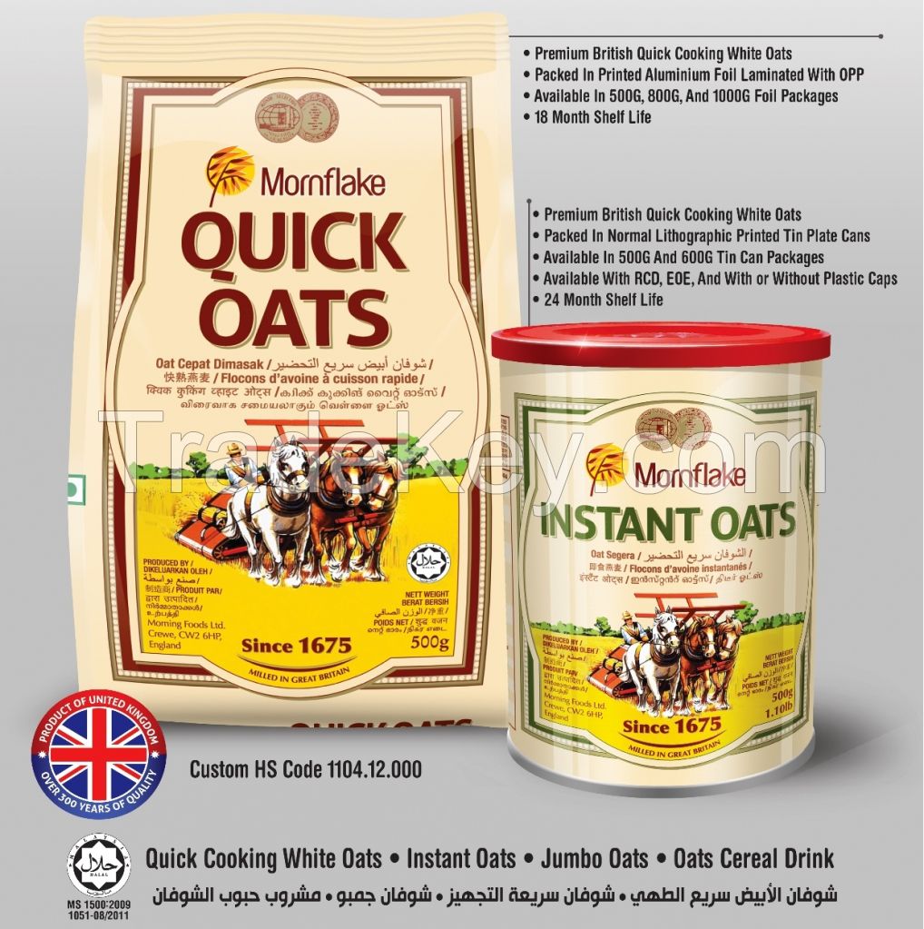 Instant, Quick, Jumbo, Oats