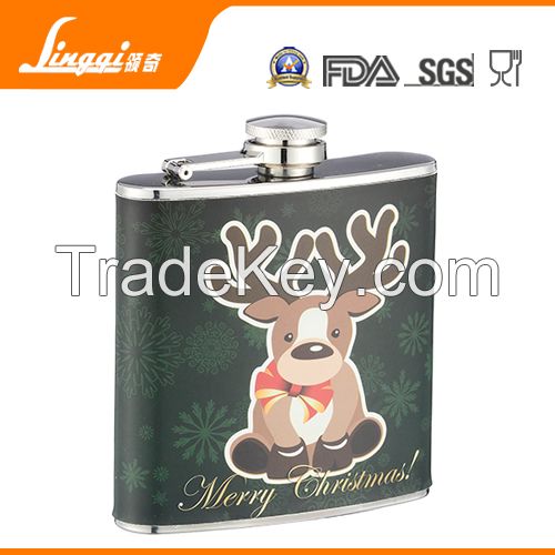 6oz stainless steel buy Christmas gifts whiskey hip flask