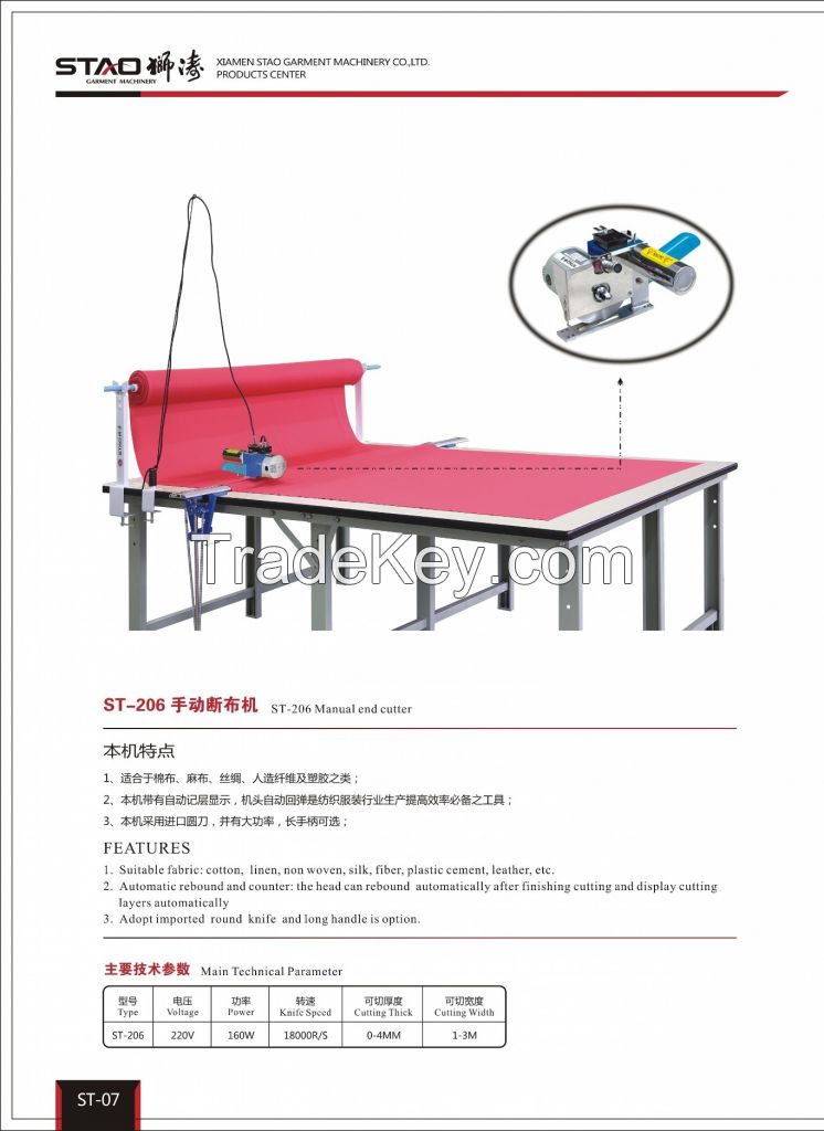 Manual End cutter, cloth end cutter, cloth cutting Machine