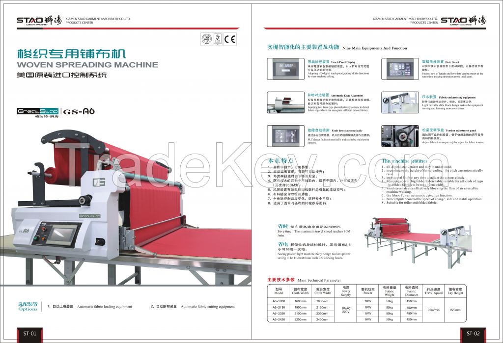 Spreading Machine, automatic spreader, fabric folding machine