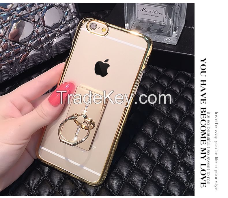 Ring Bracket Diamond Metal Luxury Phone case for iPhone