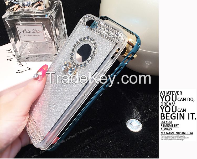 Soft Silicone Diamond Phone Case For iPhone