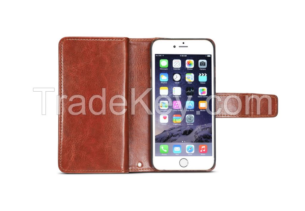 Multi-function Wallet 7 Cards Leather Phone Case for iPhone