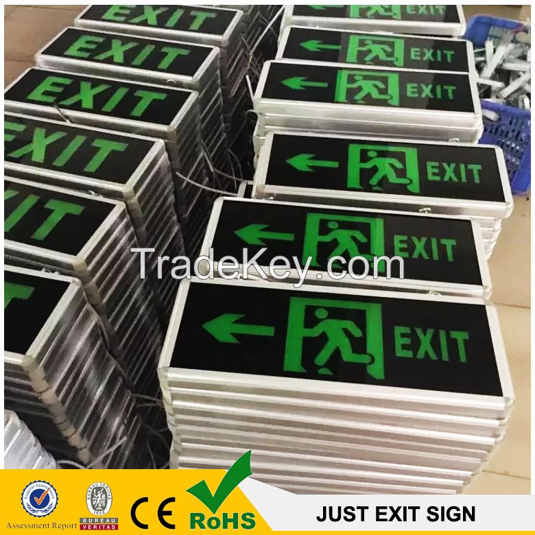 Cheap china supplier fire emergency LED exit sign lights 3w led exit sign