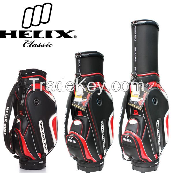 2015 Helix Travel Series Golf Bag With hidden Wheels/stand golf bag with wheels