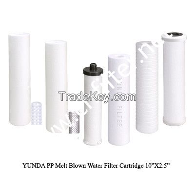 PP melt blown water cartridge filter 