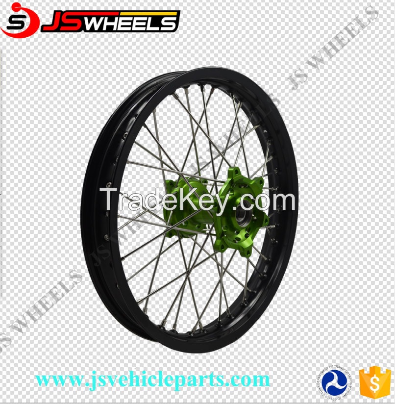 19Inch MX spoked alloy Wire wheels for KAwasaki Motocross Pit bike