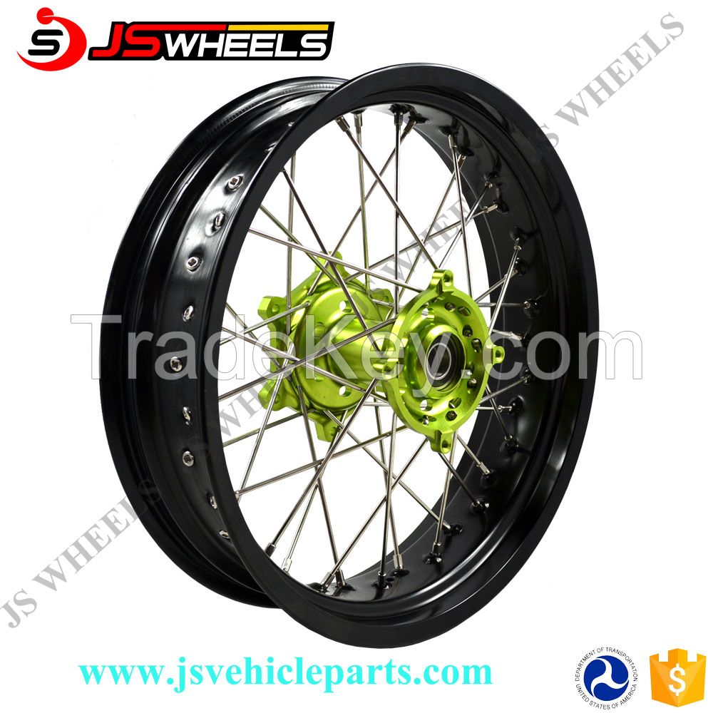 Kwasaki KXF250/450 Racing Dirt bike spoked alloy wheels