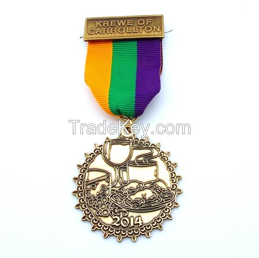 FOOD ANTIQUE GOLD POLISHED MEDAL