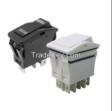 X7 Series  double pole/single pole rocker switches, sealed to ip67 protection, on-off-on, automotive switch