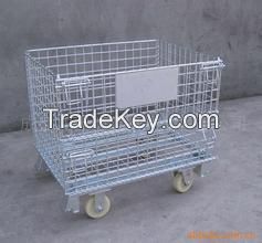 Collapsible Steel Wire Mesh Container for Industrial Warehouse Rack