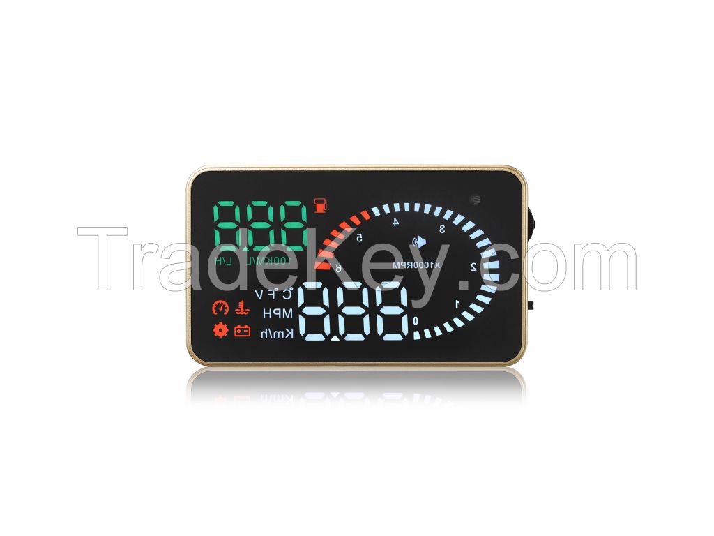 X6 Car HUD Head Up Display OBDII OBD2 EOBD Speed Warning System Fuel Consumption