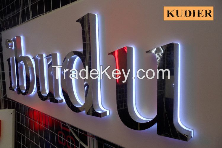 3d LED backlit luminous letters sign