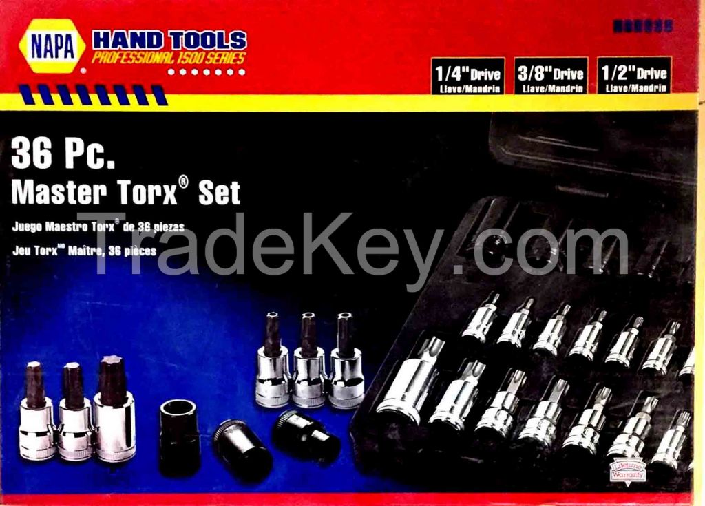 36 Pc. Master Torx Set w/ Hex Bit Socket GearWrench Set # 80727