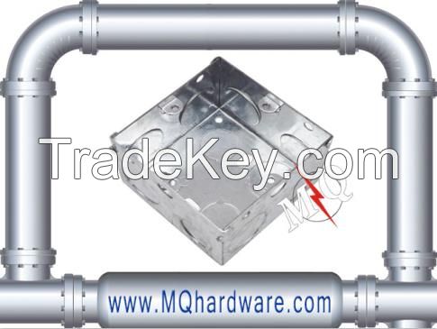 Galvanized steel switch and socket box 3x3 size