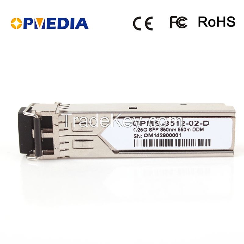 1.25G 850nm 550M SFP optical transceiver with DDM Function and LC connectors