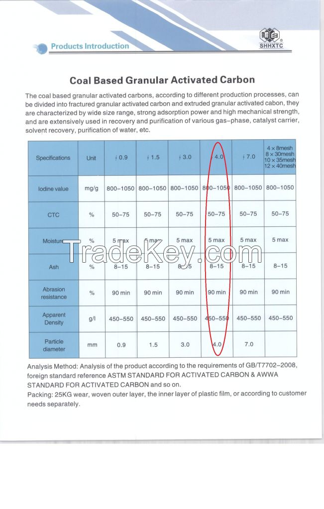 Coal Based Granular Activated Carbon