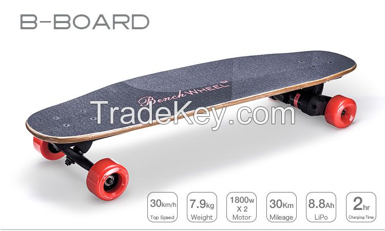 BENCHWHEEL electric skateboard Wireless remote controlled dual-motor drive sino-wave controlled skateboard on-road longboard