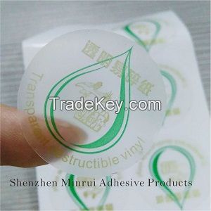 UNIQUE MODEL self adhesive translucent destructive vinyl more fragile