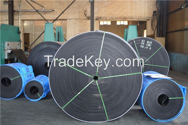 China abrasion resistant flat rubber conveyor belt