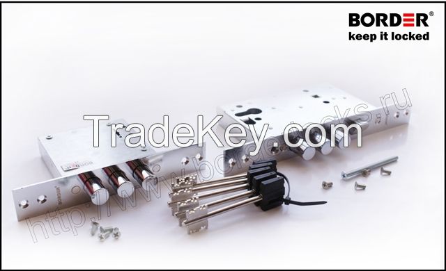 Double mortise universal lock set with different locking mechanisms (Grand2).