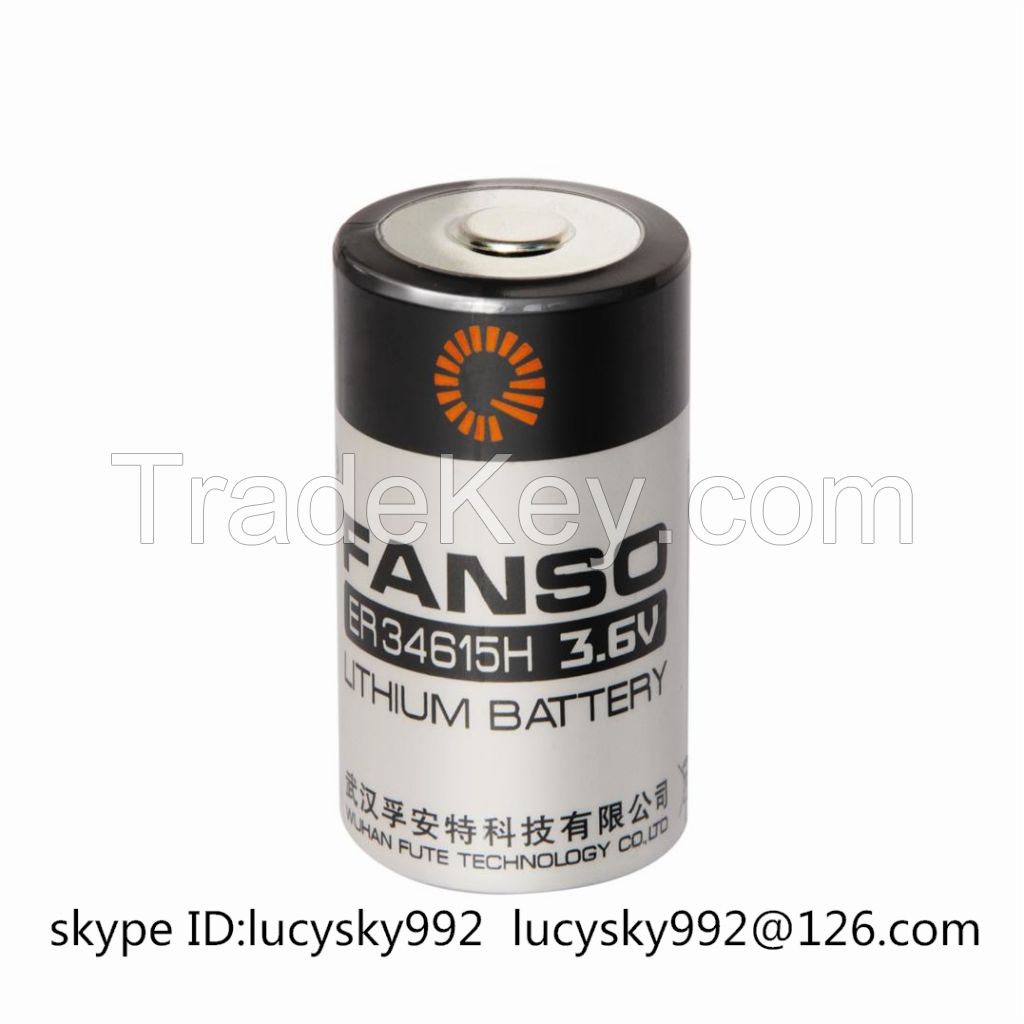 fanso 3.6v size D lisocl2 cell ER34615H ER34615 ER34615/T