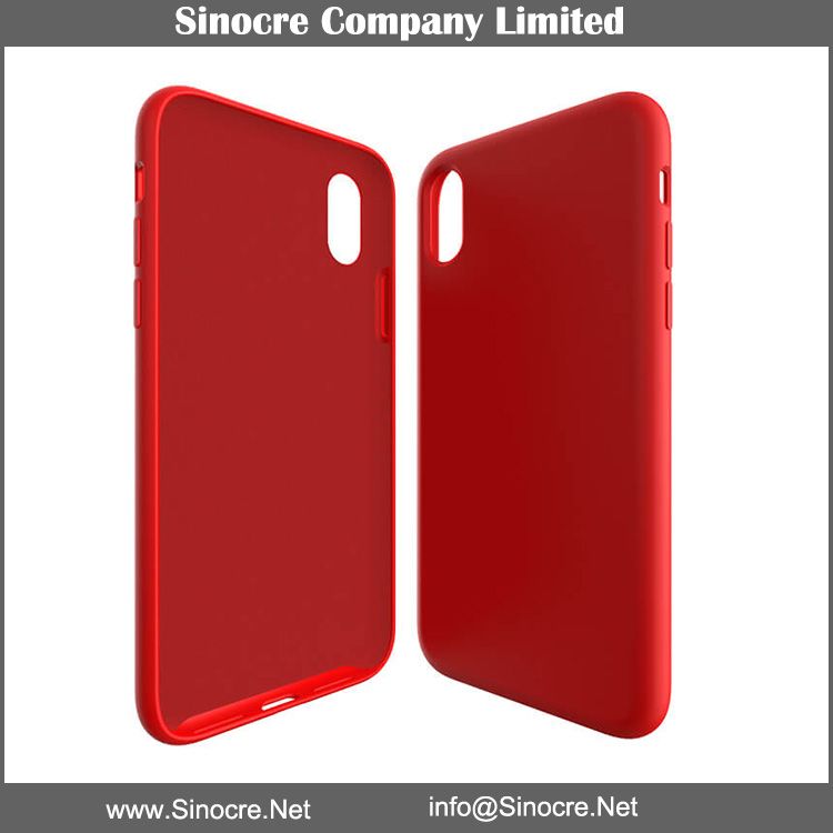 liquid silicone phone case with logo hole for iphone