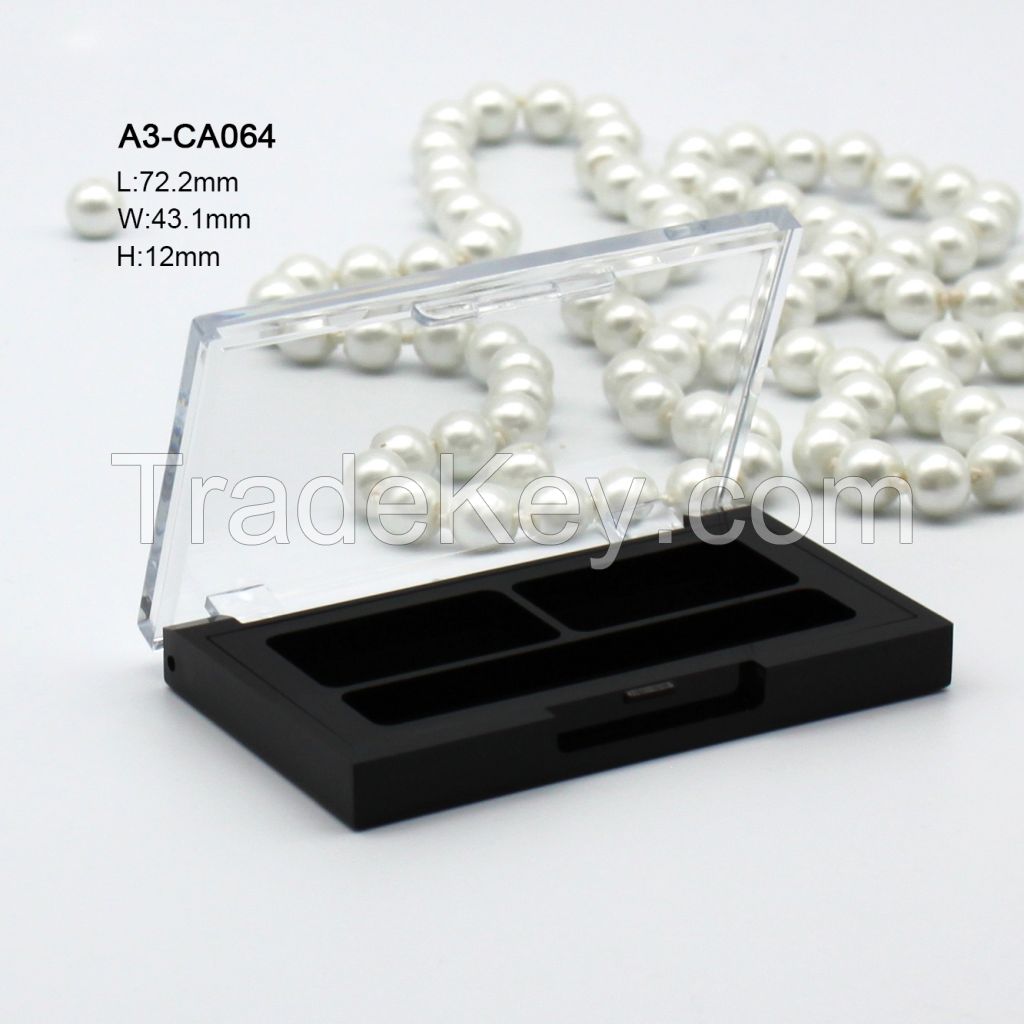 Plastic eye shadow powder case