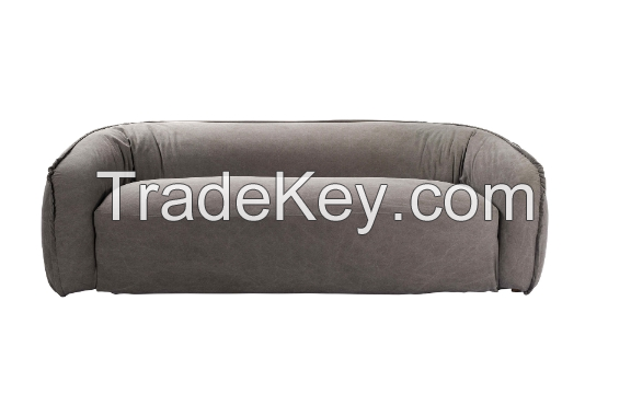 grey cowhide sofa